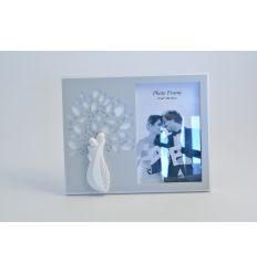 BOMBONIERA MATRIMONIO PORTAFOTO CORNICE CON ALBERO TRAFORATO (18645)