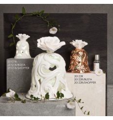 BOMBONIERA MATRIMONIO CLARALUNA DIFFUSORE CAMPANA LED CON ROSA DI GESSO CON ESSENZA 20122R