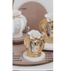 Profumatore corona led in oro rosa con essenza