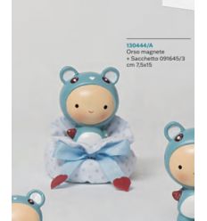 ORSO CELESTE CON SACCHETTO (130444/A)