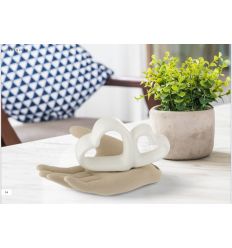 Mano in gres con cuori (iq873)
