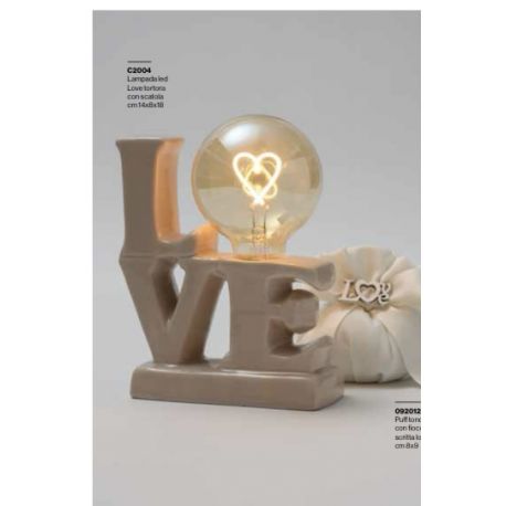 Lampada led LOVE tortora (c2004)