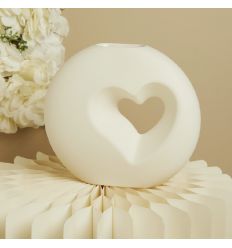 Vasetto tondo con foro cuore (26002)