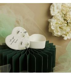 Scatola cuore decoro verde (cl26038)