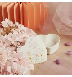 Scatola cuore decoro rosa (cl26039)