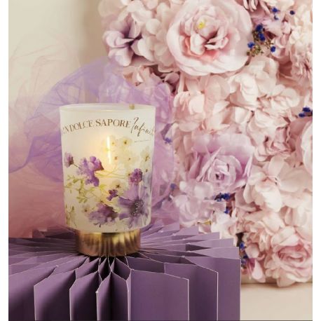 Lampada led con decoro lilla (cl26045)