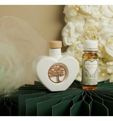 Oliera cuore con albero della vita oro rosa con olio (cl26077ao)