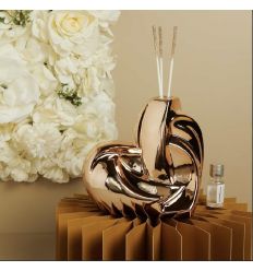 Diffusore cuore intrecciato grande oro rosa (cl26137)