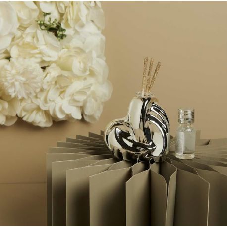 Diffusore cuore intrecciato piccolo argento (cl26132)