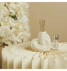 Diffusore cuore intrecciato piccolo bianco (cl26133)