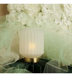 Lampada piccola plissettata bianca (cl26151)