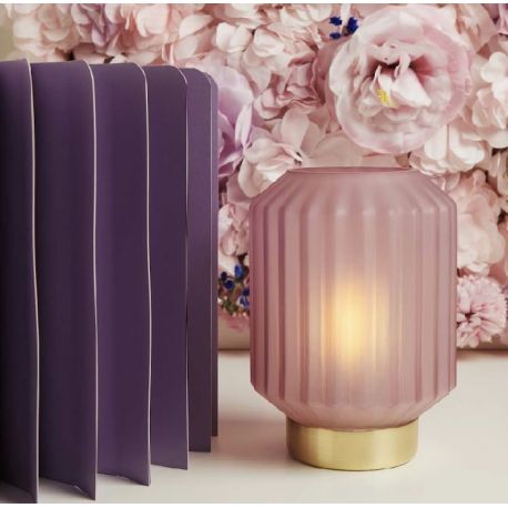 Lampada piccola plissettata lilla (cl26171)