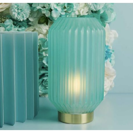 Lampada grande plissettata verde (cl26192)