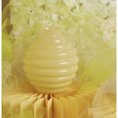 Vaso in vetro tondo piccolo giallo (cl26165)