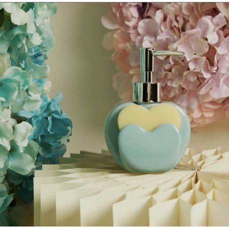 Dispenser di sapone con spugna azzurro (cl26233)