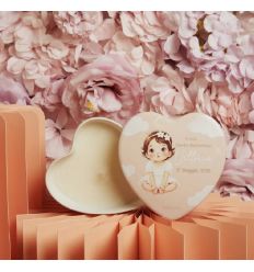 Scatola cuore con candela bimba (cl26354cand)