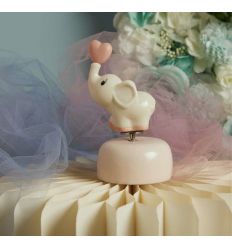 Carillon elefantino grande rosa (cl26383)