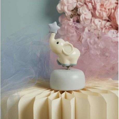 Carillon elefantino grande azzurro (cl26386)